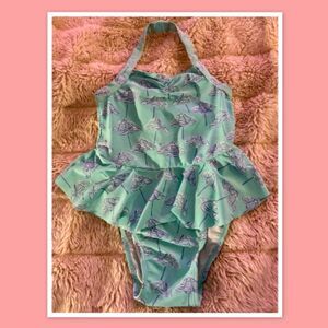 Peplum One-Piece Swimsuit for Toddlers From Old Navy ~ Size 2T